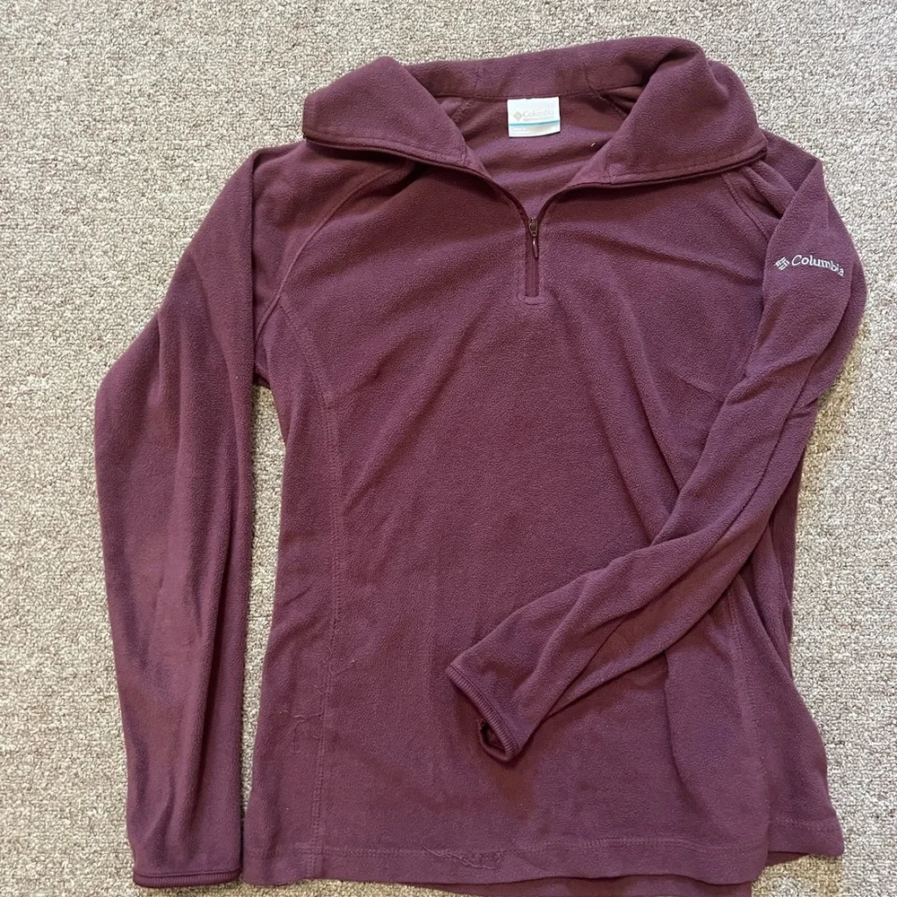 Columbia Women's Maroon Fleece Pullover - Picture 1 of 3
